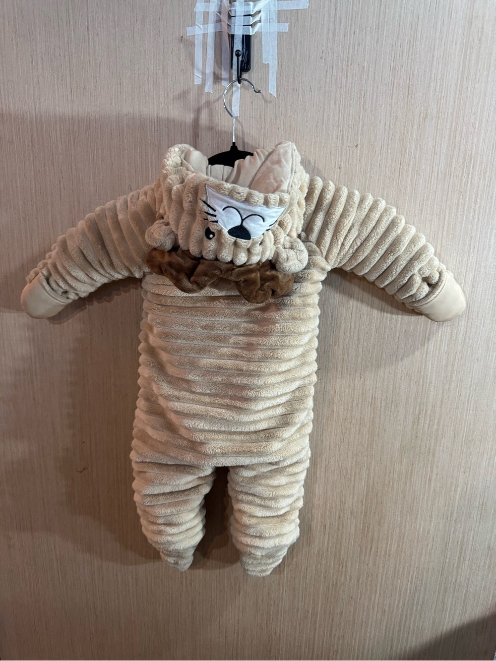 Koala baby Plush Corded Lion Infant One-Piece Romper Costume- Beige Size 6-9 M - Picture 4 of 6